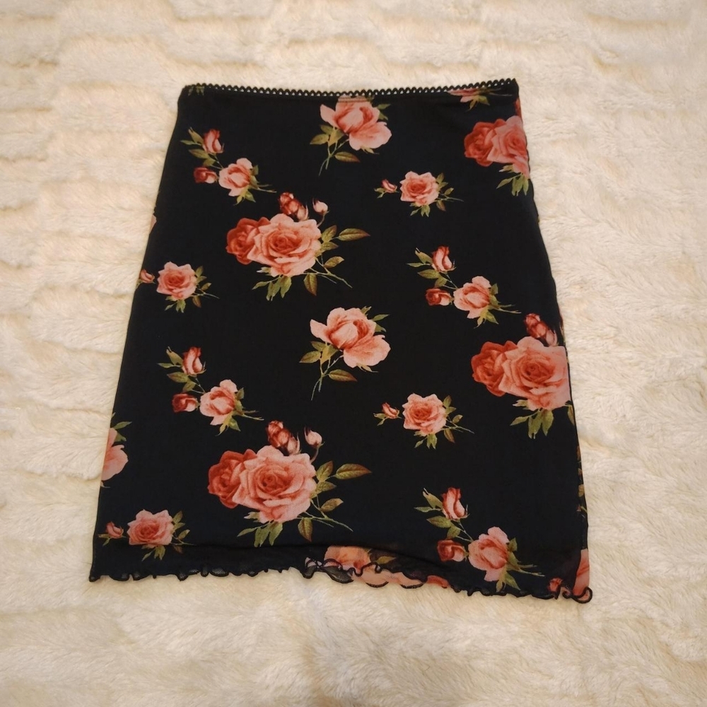 Forever 21 Floral Mini Skirt
